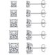 thumbnail image 1 of MDFUN Stud Earrings for Women, 18K Gold Plated CZ Set of 5, 1 of 3