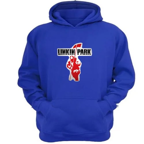 Polerón Canguro Linkin Park Azul Talla M Unisex