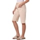 thumbnail image 4 of Pantalones cortos casuales para mujeres, cintura elástica, cordón, longitud de rodilla, pantalones cortos cómodos de verano con bolsillos S albaricoque, 4 of 6