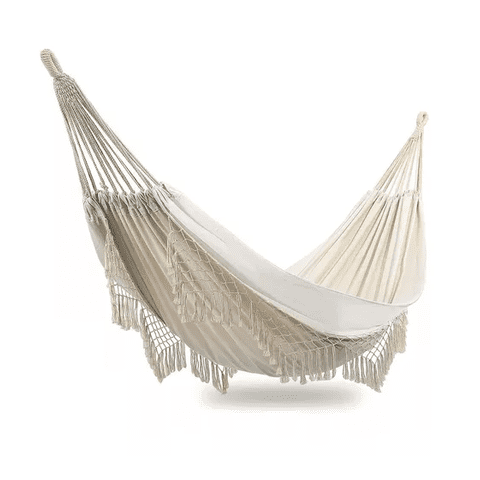 Genérico - Hamaca Con Borlas Para Exteriores 150X200 Cm Columpios Silla