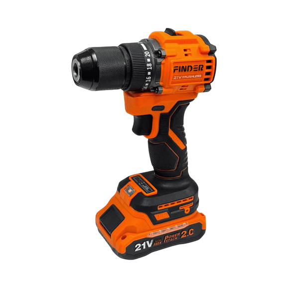Set Taladro Inalámbrico Brushless 2000RPM FINDER / 4 Accesorios / FD10182123