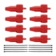 thumbnail image 4 of 8 Piezas De Cubiertas De Terminales De Silicona Genéricas Universales Para Automóviles, Barcos, Vehículos Todo Terreno, Color Rojo, 4 of 5