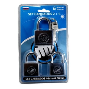 Power Force - Candados Silver Set 40Mm-2Uni / 50Mm-1Uni