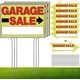 thumbnail image 1 of Carteles para venta de garaje SCNWQ, paquete de 9, estacas metálicas impermeables, 1 of 6