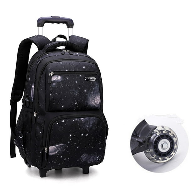 With 2/6 Wheels Kid Boys Girls Trolley Schoolbag Teens School Backpack Removable Children School Bags Luggage Wheeled Book Bag