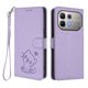 thumbnail image 1 of Infinix Note 60 Pro 5G Funda Billetera de Gato, Lila Claro, 1 of 6