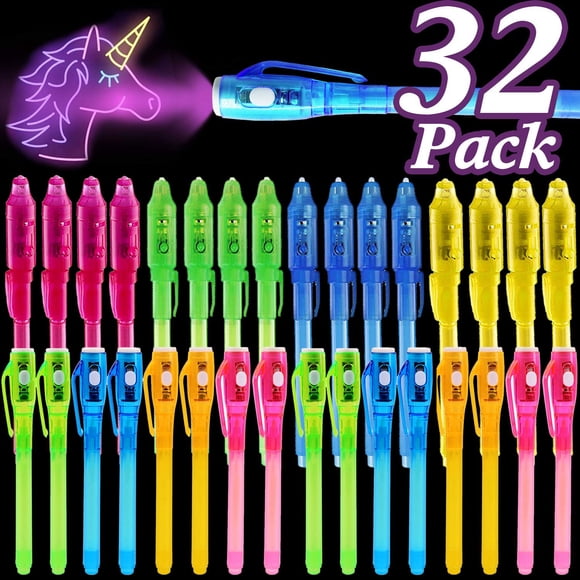 Bolígrafo de tinta invisible con luz UV para regalos de San Valentín, paquete de 32