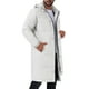 thumbnail image 3 of Abrigo acolchado con diseño de rombos INSPIRE CHIC para hombre, chaqueta larga de invierno con capucha desmontable y cierre completo, color blanco, 3 of 3
