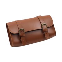 Ioensy - Bolsa Delantera Para Bicicleta, Resistente Al Agua, Profesional, De Cuero Pu, Para Manillar De Bicicleta, Color Marrón