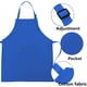 thumbnail image 4 of Set de delantal y gorro de chef CRJHNS para niños, ajustable, algodón, azul, 4 of 7