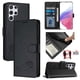 thumbnail image 1 of Funda tipo cartera FOXDOCK para Samsung Galaxy S22 Ultra con soporte, ranuras, RFID, diseño de gato, 1 of 5