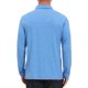 thumbnail image 3 of Camisas Polo de Hombre con Tapeta de Contraste, Botón, Cuello con Bolsillo, Mangas Largas, 3XL Azul, 3 of 6