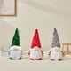 thumbnail image 1 of Gnomo de Navidad iluminado, sombrero de lentejuelas hechas a mano, regalo de vacaciones de peluche de peluche, decoraciones de Navidad de mesa de invierno operadas por batería, 3 piezas (roj, 1 of 3