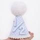 thumbnail image 5 of Sombrero de Cumpleaños LINGANA Azul y Blanco Gingham 1/2, 5 of 9