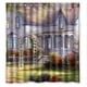 thumbnail image 1 of Cortina de ducha de jardín Bestummer, juego de cortina de baño con ganchos, tamaño 66 x 72 pulgadas, 1 of 3