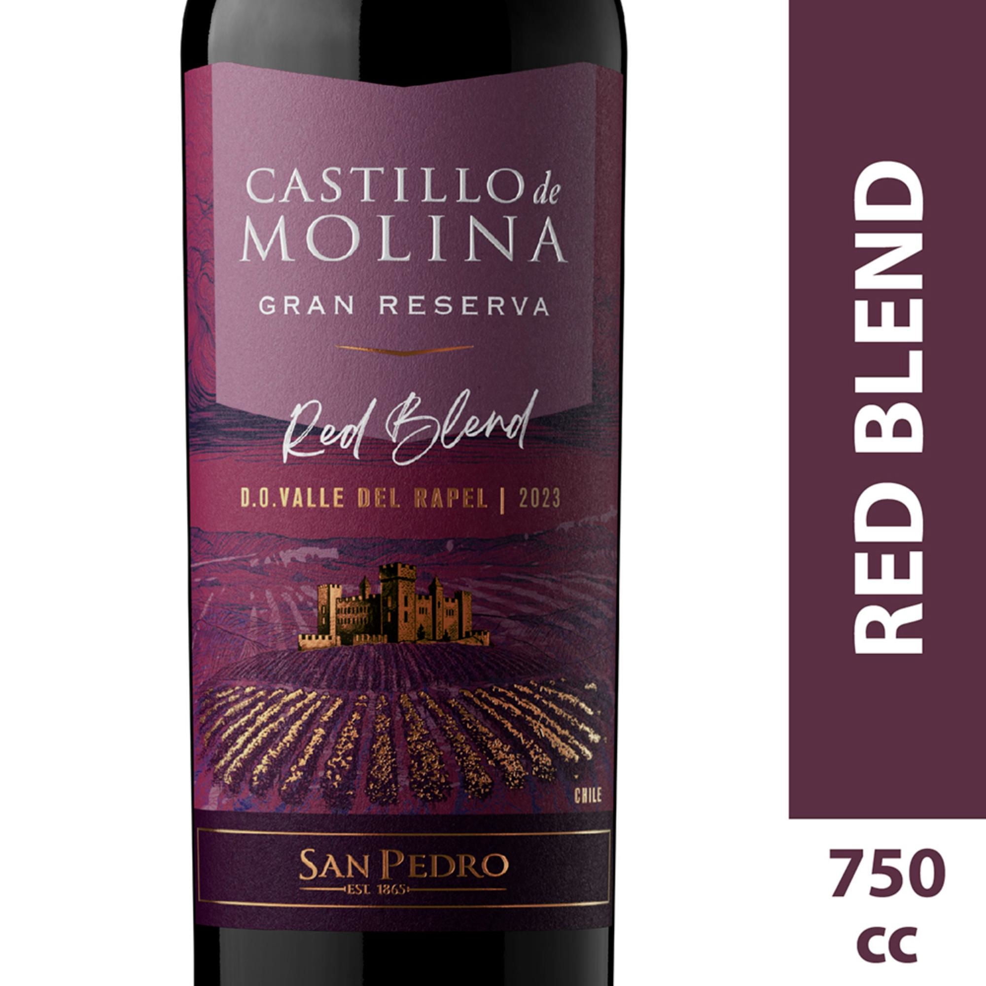 Vino Tinto Ensamblaje Red Blend Gran Reserva 13.5º Botella 750 ml Castillo de Molina