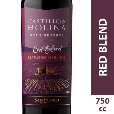 Vino Tinto Ensamblaje Red Blend Gran Reserva 13.5º Botella 750 Ml Castillo De Molina