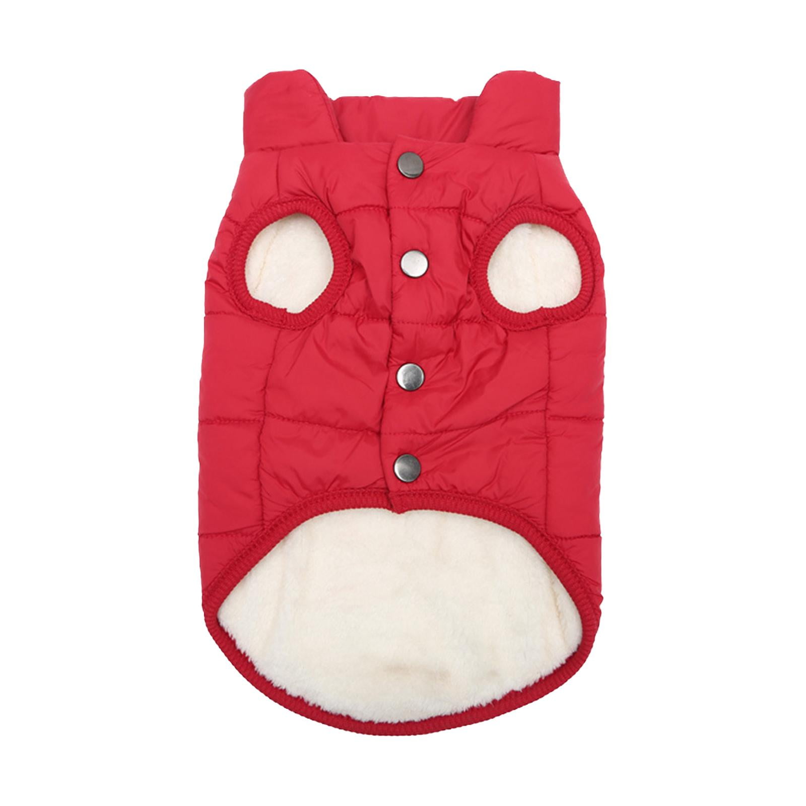 Chaqueta De Invierno Abrigo Para Clima Frío Ropa Cómoda Para Perros Pequeños Para Cachorros Rojo