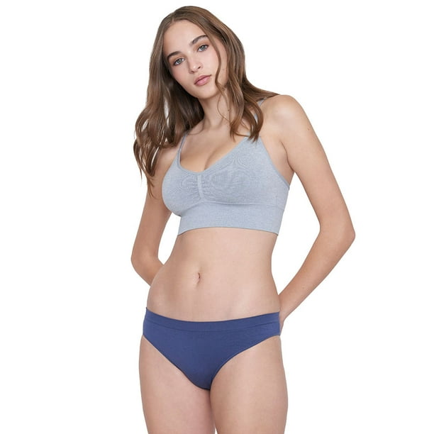 Calzón Mujer Bikini Seamless Azul Corona