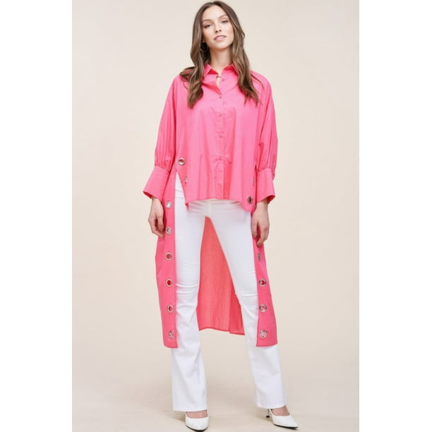 Camisa Oversize Con Espalda Larga