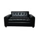 thumbnail image 2 of Sofa Tres Cuerpos Brazo Redondo Ecocuero Negro, 2 of 3