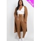 thumbnail image 1 of Conjunto de Cárdigan Largo y Leggings de Canalé de Talla Grande, 1 of 2