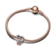 thumbnail image 3 of Charm Pandora con forma de corazón infinito, bicolor, calado, regalo para ella, 3 of 3