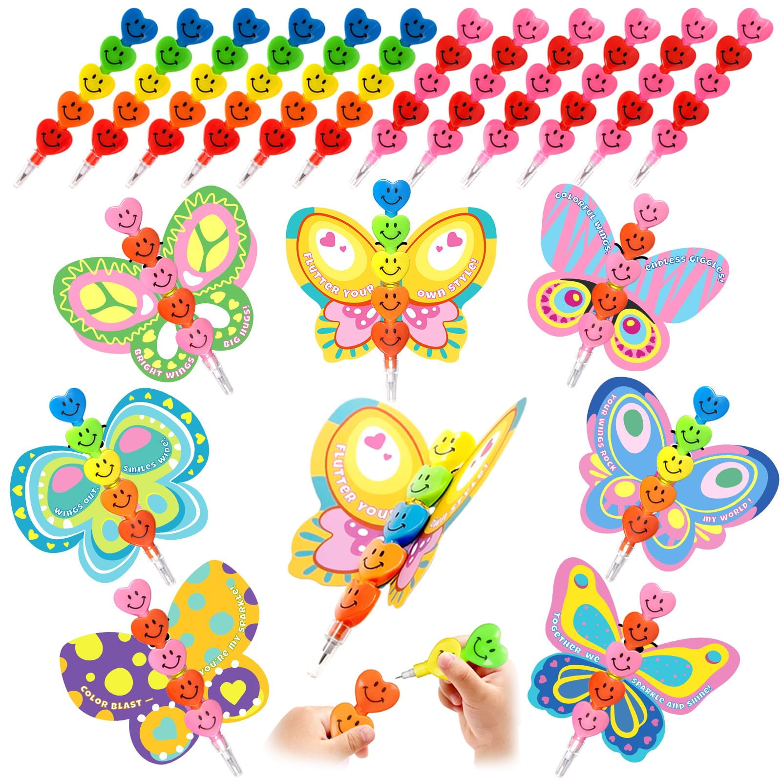 Set De Regalos De San Valentín Joyfiesta 28 Unidades Para Niños Con Lápices Y Tarjetas