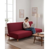 Todo Para El Hogar - Funda De Futón Elasticado Diseño Liso Resiste Y Duradero