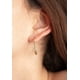 thumbnail image 2 of Aros LP1937-4/6 Lotus Silver Dorado Mujer Hoops, 2 of 3