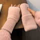 thumbnail image 4 of Guantes suaves  de invierno sin dedos medio dedo esponjoso, 4 of 8