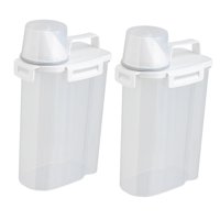 Magideal - 2 Unidades De Contenedores De Arroz En Grano, Cubos De Arroz, Encimera De Cocina, Almacenamiento De Grano Visible A Prueba De Fugas, Almacenamiento De 2.5L