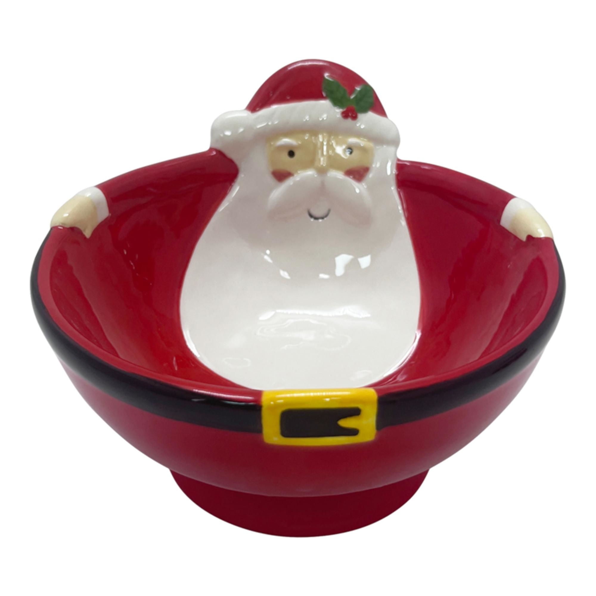 Tazón Navideño De Cerámica, 1 Un Holiday Time