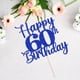 thumbnail image 2 of Decoración para tartas Kaoenla con purpurina para celebrar 60 cumpleaños, 60 años, azul, 2 of 8
