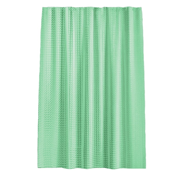 Cortina de ducha de 182 cm de largo, EVA resistente, transparente, con 12 ganchos, impermeable y sin olor.