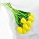 thumbnail image 3 of Ramos De 9 Tulipanes Flores Artificiales Decoración Hogar amarillo Talla Única, 3 of 6