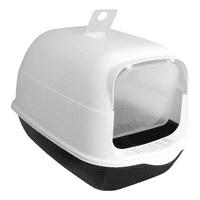 Genérico - Arenero Cerrado Para Gatos Antiolores Puerta Palita Y Filtro Color Negro