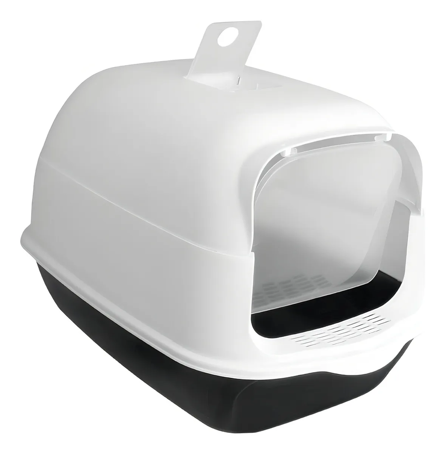 Genérico - Arenero Cerrado Para Gatos Antiolores Puerta Palita Y Filtro Color Negro