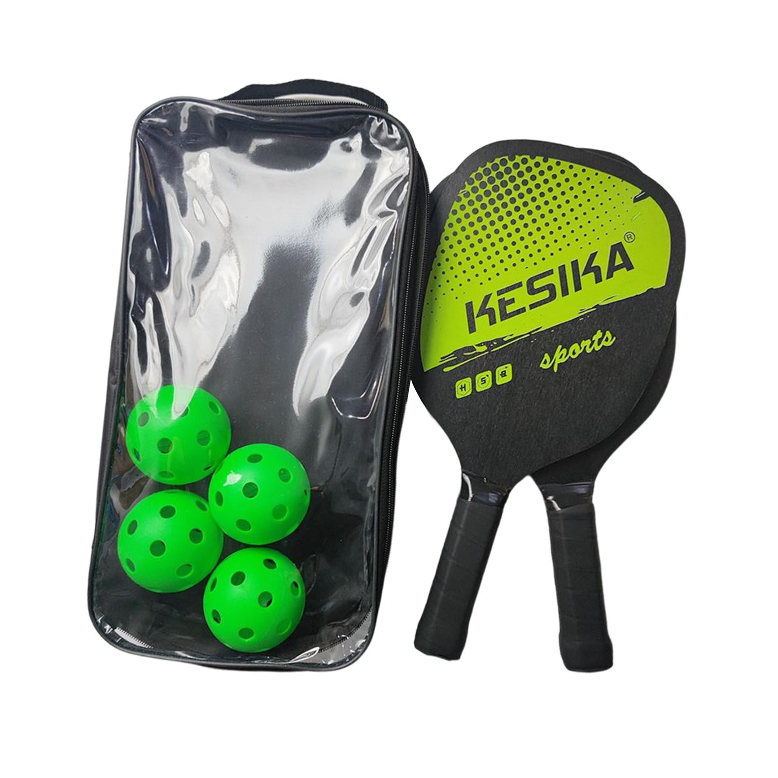 Magideal - Raquetas De Raqueta De Paleta Pickleball Profesional 4 Pickleballs Bolsa De Transporte Agarre Cómodo Ligero Para Adultos Al Aire Libre Principiantes , Verde