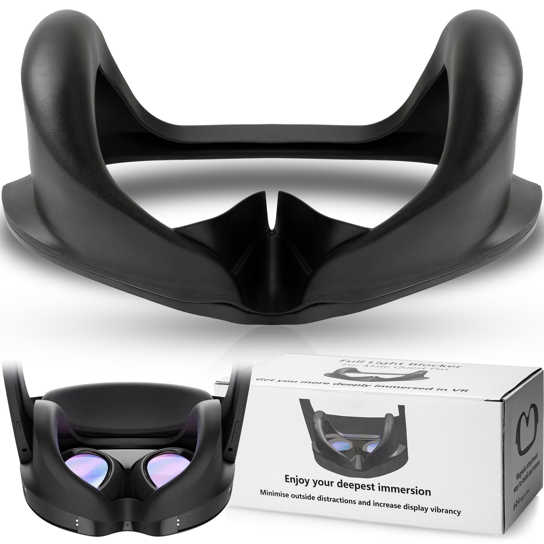 Gorliskl - Bloqueador De Luz Completo Para La Interfaz Facial De Silicona Vr Quest Pro