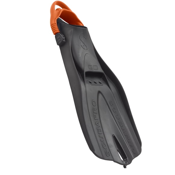 Aleta de Natación SCUBAPRO GO XL Negra/Naranja con Talón Abierto
