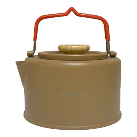 Ioensy - Hervidor De Agua Para Acampar De 1,2 L, Para Exteriores, Para Pescar, Acampar, Viajar, Marrón