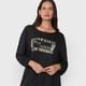 thumbnail image 3 of Polera Mujer Manga 3/4 Focal Print Negro Corona, 3 of 5