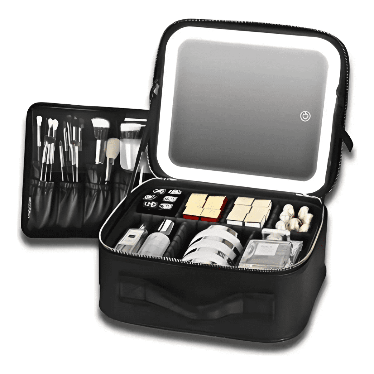 Genérico - Cosmetiquero Organizador De Maquillaje Viaje Espejo Luz Led