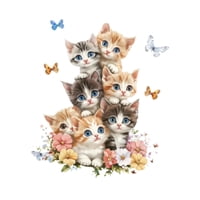 Bothyi - Pegatinas De Pared De Gatito Calcomanías De Pared De Gato Para La Cocina Del Corredor De Fondo De Tv Sofá