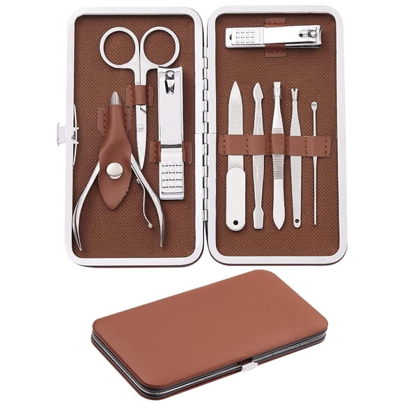 Set Manicura FAMILIFE 9 piezas Acero Inoxidable Estuche