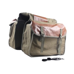 Ioensy - Bolsa De Silla De Monada De Doble Cara Bicicleta Bolsa De Troncal De Bicicleta Grande Para Ir De Compras Viajando En Verde Marrón