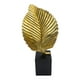thumbnail image 1 of Figura Adorno De Hoja Dorada Decorativa En Resina Moderna M dorado, 1 of 7