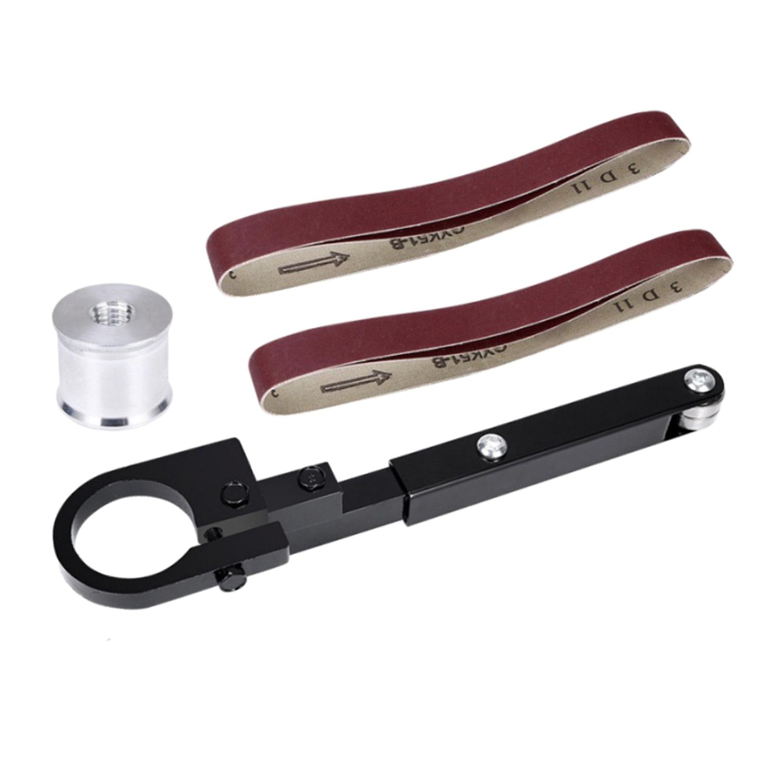 Magideal - Adaptador De Lijadora De Correa Para Amoladora , Accesorio De Lijado De Tubos, Accesorios, Herramienta De Pulido Diy Para Carpintería Fácil De