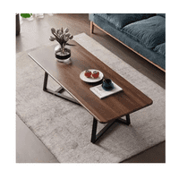 Genérico - Mesa De Centro Rectangular Elegante Color Cafe 120X60